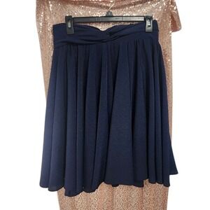 Zac Posen New York L Spoke‎ Navy Blue Skirt Women's Size 10 Mini Pleated